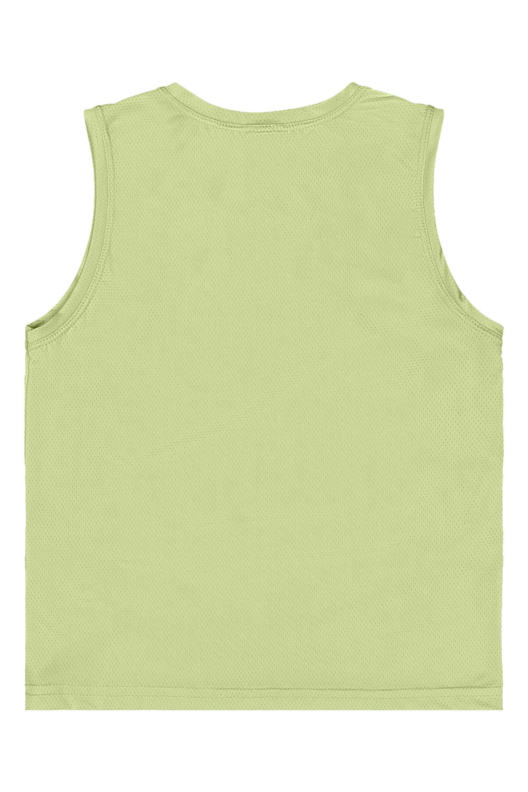 Regata Infantil Menino em Malha Dry Fit com Aplique Refletivo (Verde Claro) Quimby - Imagem 6